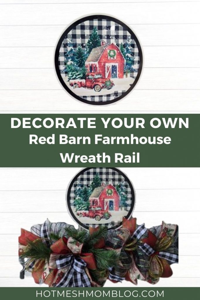 Decorate Your Own Red Barn Farmhouse Wreath Rail