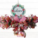 Welcome Poinsettia Wreath Rail