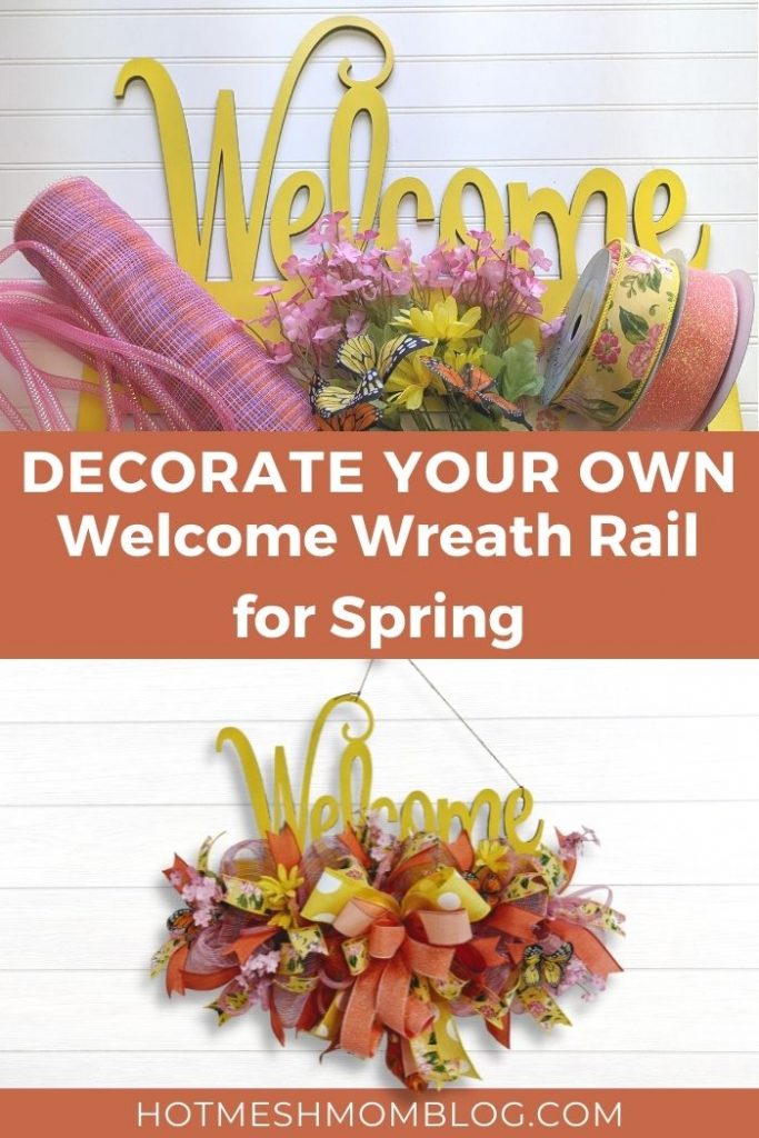 Decorate Your Own Welcome Wreath Rail for Spring