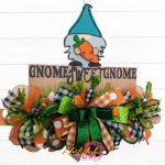 Gnome Sweet Gnome Carrot Wreath Rail