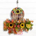 Printed Sunflower Wreath Rail
