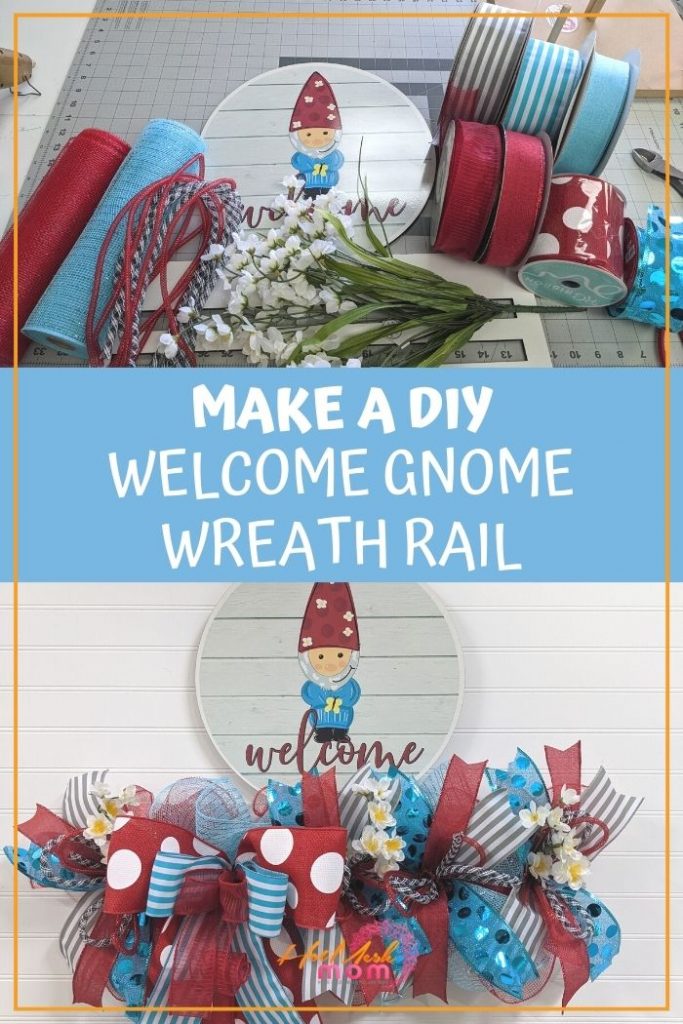 Make a DIY Welcome Gnome Wreath Rail