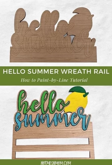 Paint-by-Line Hello Summer Wreath Rail