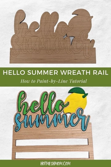 Paint-by-Line Hello Summer Wreath Rail